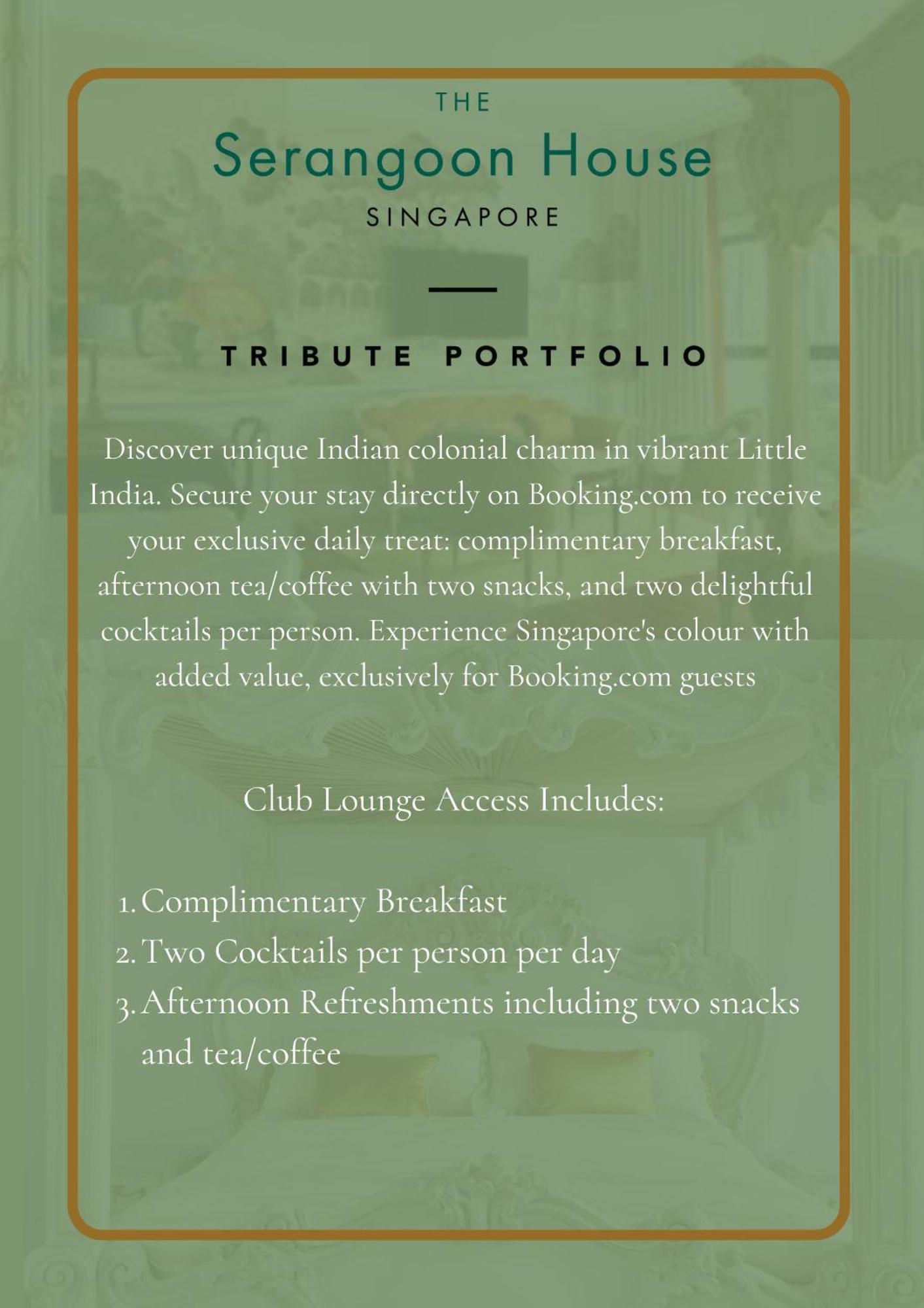 The Serangoon House, A Tribute Portfolio 4*